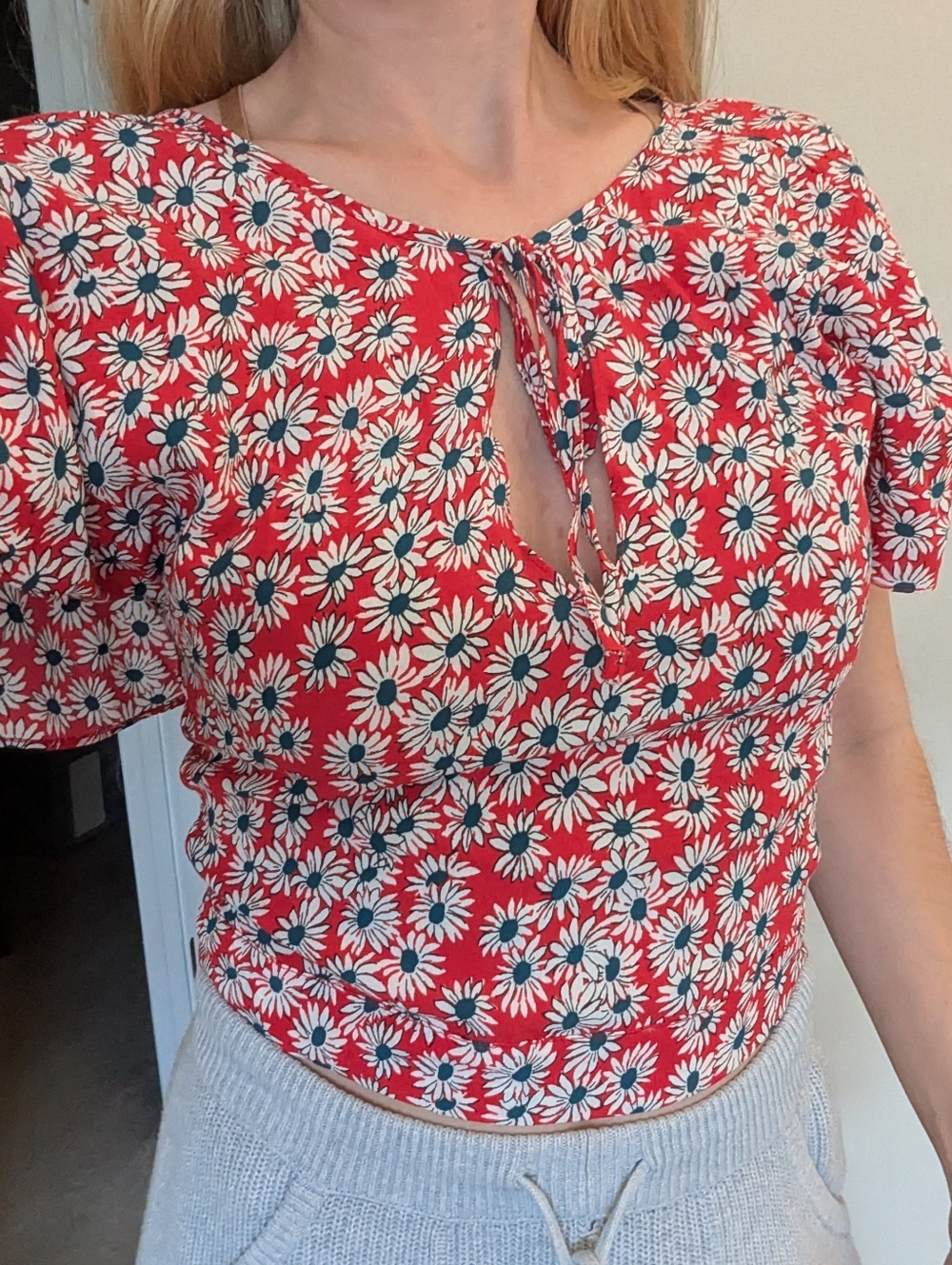 Zara Trafaluc Floral Crop Top S NWT